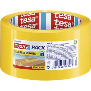 tesa tespackÂ® Secure & Strong 58643-00000-00 Pakband Geel (l x b) 50 m x 50 mm 1 rollen