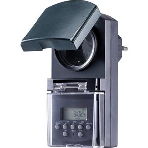 Basetech BT-2106308 Steckdosen-Zeitschaltuhr digital Wochenprogramm 1800W IP44 Countdown-Funktion, Z