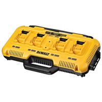 DeWALT Vierfach-Schnelladegerät DCB104, Ladegerät, gelb/schwarz, für 10,8 V / 14,4 V / 18 V XR- bzw.