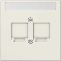 JUNG LS990 RJ45 inbouwset met draagframe en inzetplaat (excl. connectoren) creme