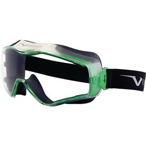 Univet 6X3 Vollsichtbrille mit Antibeschlag-Schutz, inkl. UV-Schutz Schwarz, Grün DIN EN