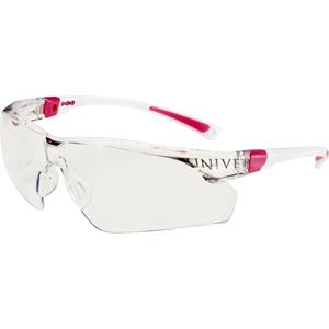 Univet 506UP Schutzbrille mit Antibeschlag-Schutz, inkl. UV-Schutz Weiß, Rosa DIN EN 166