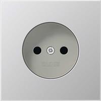 JUNG LS990 Aluminium stopcontact 1-voudig zonder randaarde