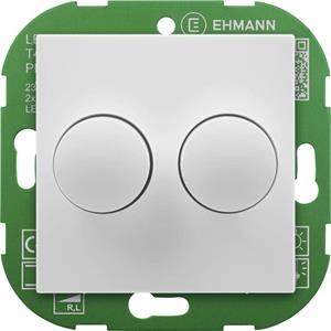 Drehdimmer Geeignet für Leuchtmittel: LED-Lampe, Glühlampe, Halogenlampe Weiß (R