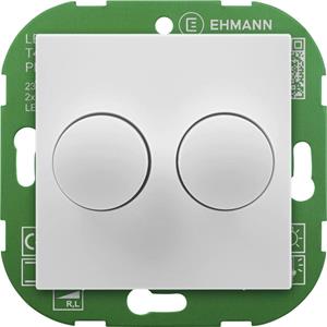 ehmann Drehdimmer Geeignet für Leuchtmittel: LED-Lampe, Glühlampe, Halogenlampe Weiß (R