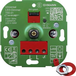 ehmann Drehdimmer Geeignet für Leuchtmittel: LED-Lampe, Halogenlampe, Glühlampe