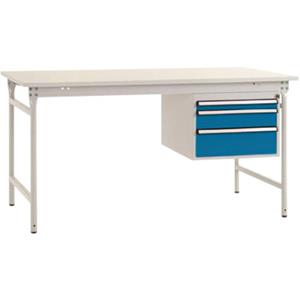 Manuflex BB5261.0002 Komplett-Beistelltisch BASIS stationär mit Melamin-Platte + Gehäuse-Unterbau,