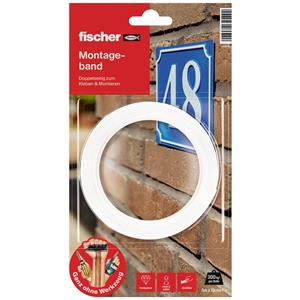 fischer Montageband, Klebeband, transparent, 3 Meter