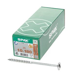 SPAX Holzbauschraube Tellerkopf 10.0x180 TG Torx 50 Wirox-Silber mit Bewertung