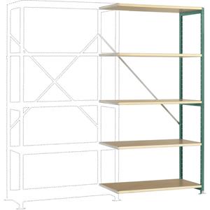 Manuflex RP1106.0001 Fachbodenregal-Anbaumodul (B x H x T) 1000 x 2000 x 400mm Holzboden