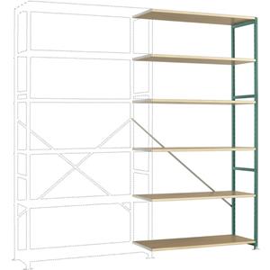 Manuflex RP1428.0001 Fachbodenregal-Anbaumodul (B x H x T) 960 x 2250 x 300mm Holzboden