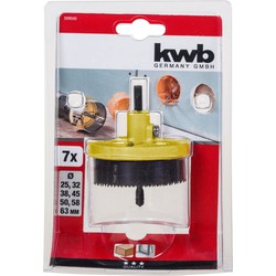 Kwb 599000 Gatenzaag 25 mm, 32 mm, 38 mm, 45 mm, 50 mm, 58 mm, 63 mm 1 stuk(s)