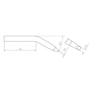 Weller RTM 013 S X Soldeerpunt Beitelvorm Grootte soldeerpunt 1.3 mm Lengte soldeerpunt: 28 mm Inhoud: 1 stuk(s)