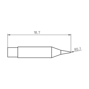 Weller RTM 002 C L MS Soldeerpunt Conisch Grootte soldeerpunt 0.2 mm Lengte soldeerpunt: 18.7 mm Inhoud: 1 stuk(s)