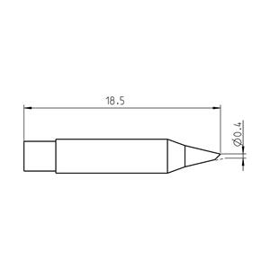 Weller RTM 004 B MS Soldeerpunt Afgeschuind Grootte soldeerpunt 0.4 mm Lengte soldeerpunt: 18.5 mm Inhoud: 1 stuk(s)