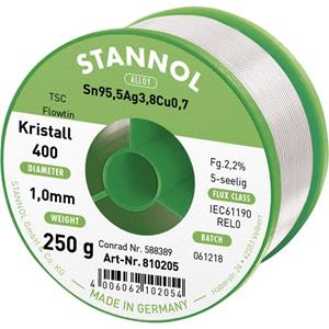 Stannol Flowtin TS Soldeertin, loodvrij Spoel Sn95,5Ag3,8Cu0,7 REL0 250 g 1 mm