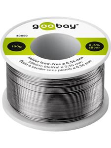 Goobay Soldeertin, loodvrij Loodvrij, Spoel Sn99.3Cu0.7 100 g 0.56 mm