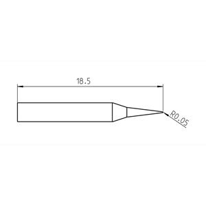 Weller RTP 001 C NW Soldeerpunt Conisch Grootte soldeerpunt 0.1 mm Lengte soldeerpunt: 18.5 mm Inhoud: 1 stuk(s)