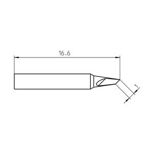 Weller RTP 010 K Soldeerpunt Mespunt 45° Lengte soldeerpunt: 16.6 mm Inhoud: 1 stuk(s)