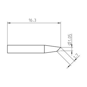 Weller RTP 012 B MS Soldeerpunt Afgeschuind Grootte soldeerpunt 1.2 mm Lengte soldeerpunt: 16.3 mm Inhoud: 1 stuk(s)