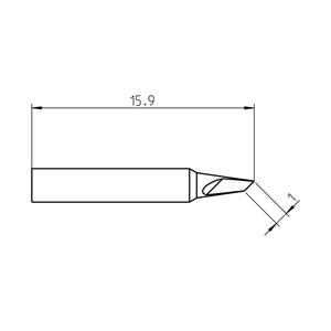 Weller RTP 010 K MS Soldeerpunt Mespunt 45° Grootte soldeerpunt 1 mm Lengte soldeerpunt: 15.9 mm Inhoud: 1 stuk(s)