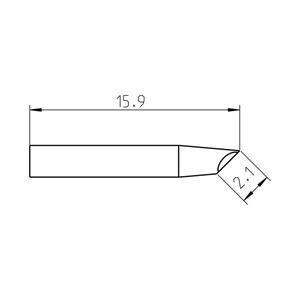 Weller RTP 020 G MS Soldeerpunt Holle soldeerpunt, Gull Wings Grootte soldeerpunt 2 mm Lengte soldeerpunt: 15.9 mm Inhoud: 1 stuk(s)