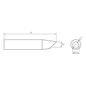 Weller RTU 035 B MS Soldeerpunt Afgeschuind Grootte soldeerpunt 3.5 mm Lengte soldeerpunt: 29 mm Inhoud: 1 stuk(s)