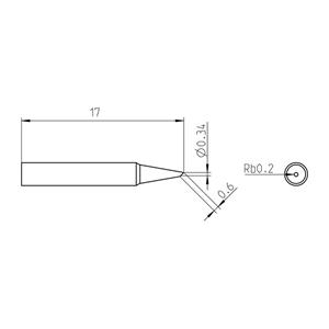 weller RTP 004 B Soldeerpunt Afgeschuind Grootte soldeerpunt 0.4 mm Lengte soldeerpunt: 17 mm Inhoud: 1 stuk(s)