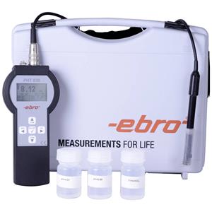 Ebro PHT 830 Set 1 pH Meter Set mit robuster Kunststoffelektrode ideal für Feldeinsatz im