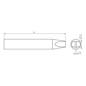 Weller RTU 032 S L MS Soldeerpunt Beitelvorm, lang Grootte soldeerpunt 3.2 mm Lengte soldeerpunt: 34 mm Inhoud: 1 stuk(s)