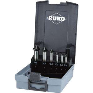 ruko Kegelsenker-Set 6teilig 6.3 mm, 8.3 mm, 10.4 mm, 12.4 mm, 16.5 mm, 20.5mm Zylindersch