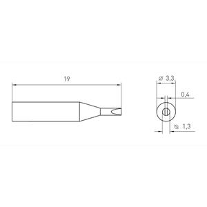 Weller RTM 013 S MS Soldeerpunt Beitelvorm Grootte soldeerpunt 1.3 mm Lengte soldeerpunt: 19 mm Inhoud: 1 stuk(s)