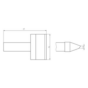 weller RTU 160 K MS Soldeerpunt Lengte soldeerpunt: 27 mm Inhoud: 1 stuk(s)