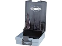 RUKO 101026FRO Getrapteboorset 3-delig 4 - 12 mm, 4 - 20 mm, 4 - 30 mm HSS 3 vlakken schacht 1 set(s)