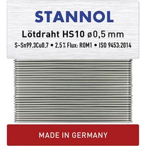 HS10 Soldeertin, loodvrij Loodvrij Sn0.7Cu 10 g 0.5 mm