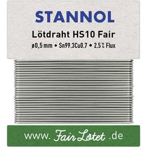 HS10Fair Soldeertin, loodvrij Loodvrij Sn0.7Cu 10 g 0.5 mm