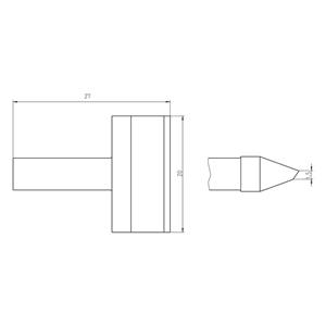 Weller RTU 200 K MS Soldeerpunt Mesvorm, recht, Recht Grootte soldeerpunt 20 mm Lengte soldeerpunt: 27 mm Inhoud: 1 stuk(s)