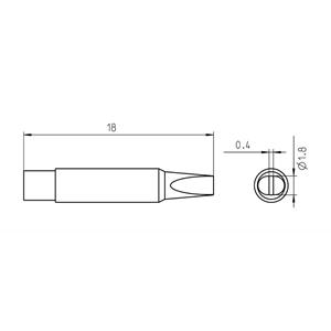 weller RTM 032 S Soldeerpunt Beitelvorm Lengte soldeerpunt: 17.5 mm Inhoud: 1 stuk(s)