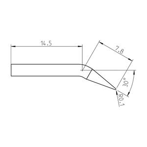 weller RTP 002 C X Soldeerpunt Conisch, Gebogen Grootte soldeerpunt 0.2 mm Lengte soldeerpunt: 21.3 mm Inhoud: 1 stuk(s)