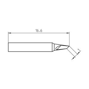 Weller RTP 010 K NW Soldeerpunt Mespunt 45° Grootte soldeerpunt 1 mm Lengte soldeerpunt: 16.6 mm Inhoud: 1 stuk(s)