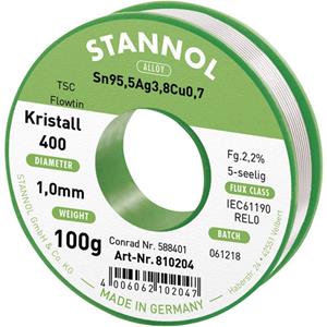 stannol Flowtin TS Soldeertin, loodvrij Spoel Sn95Ag4Cu1 100 g 1.0 mm