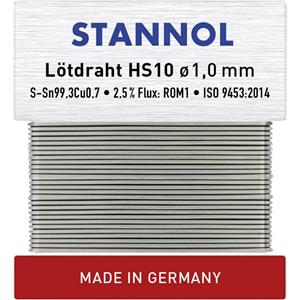 stannol HS10 Lötzinn, bleifrei bleifrei Sn0.7Cu 30g 1.0mm