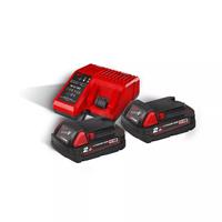 milwaukee M18 NRG-202 18V Li-Ion Starterset accu's en lader - 2,0Ah