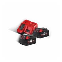 milwaukee M18 NRG-402 18V Li-Ion accu starterset (2x 4.0Ah) + lader