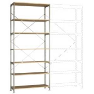 Manuflex RB2413 Fachbodenregal-Grundmodul (B x H x T) 1250 x 2000 x 600mm Holzboden