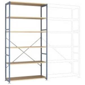 Manuflex RP1336.0001 Fachbodenregal-Grundmodul (B x H x T) 1280 x 2500 x 800mm Holzboden