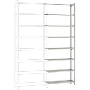 Manuflex RA3276.7035 Fachbodenregal-Anbaumodul (B x H x T) 1250 x 2500 x 800mm Stahlboden