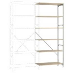 Manuflex RB2372 Fachbodenregal-Anbaumodul (B x H x T) 1000 x 2500 x 700mm Holzboden