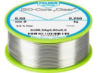 Felder Löttechnik ISO-Core  Clear  SAC305 Lötzinn Spule Sn96.5Ag3Cu0.5 0.250kg 0.50mm
