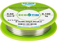 Felder LÃ¶ttechnik ISO-Core Ultra Clear SAC305 Soldeertin Spoel Sn96.5Ag3Cu0.5 0.100 kg 0.50 mm